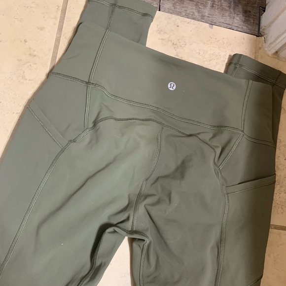 Lululemon full length high rise leggings olive green 8 - Picture 5 of 6